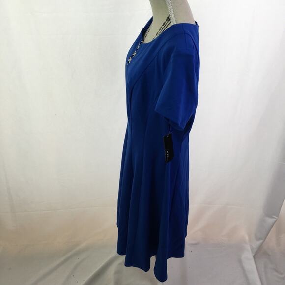 Alyx Fit and Flare Dress Cobalt Blue 8 - Picture 8 of 13